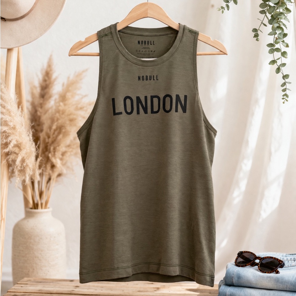 NOBULL London Muscle Tank Olive Green Women’s Medium Athleisure